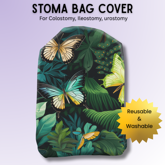 Tropical Butterflies Stoma Bag Cover