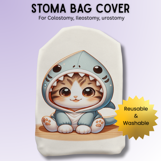 Shark Kitty Stoma Bag Cover