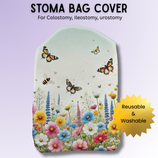 Butterflies & Wildflowers Stoma Bag Cover