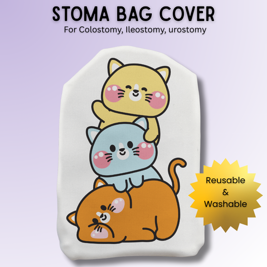 Cute Cat Friends Stoma Bag Cover
