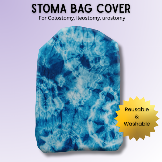 Blue Marble Tie-Dye Stoma Bag Cover