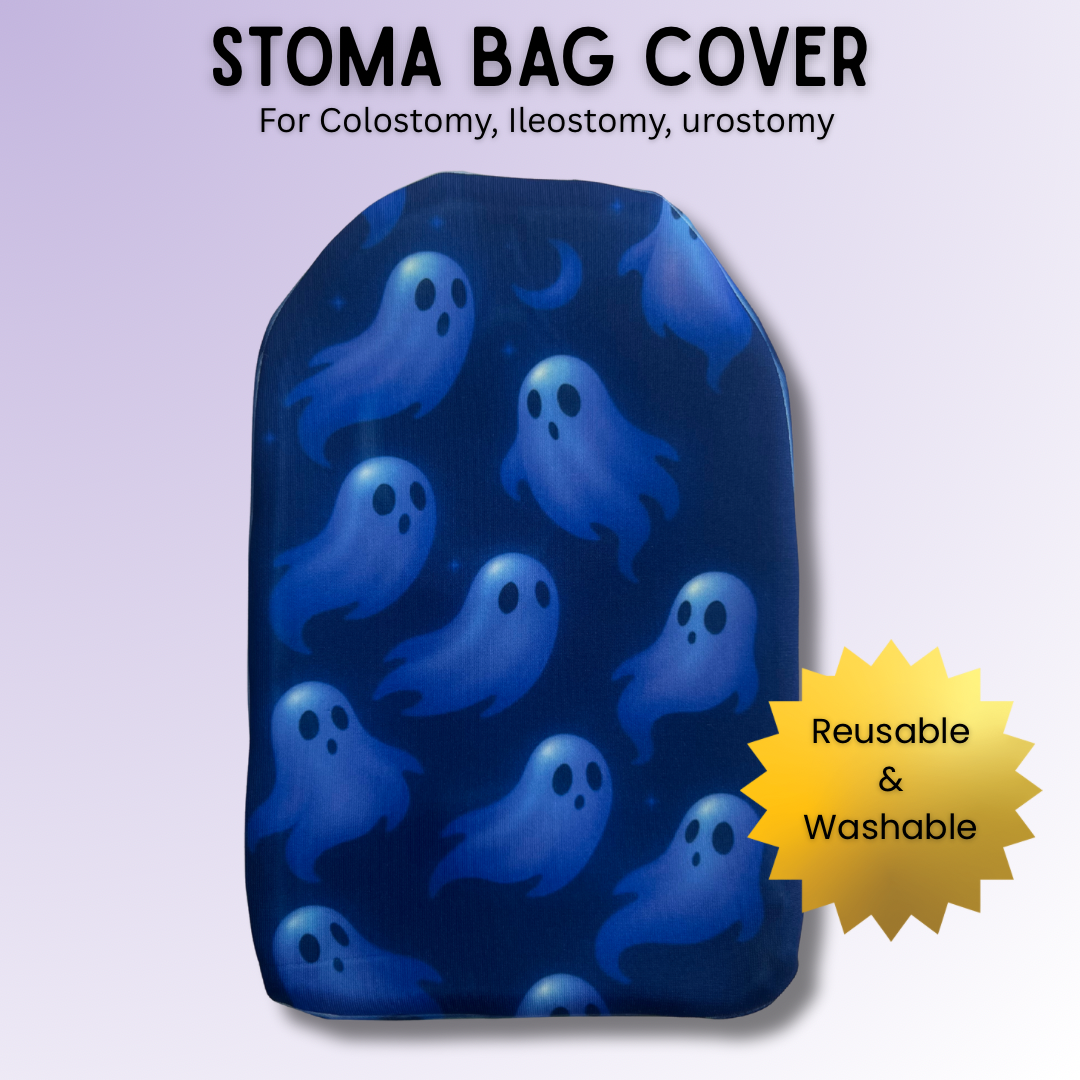 Blue Ghosts Stoma Bag Cover