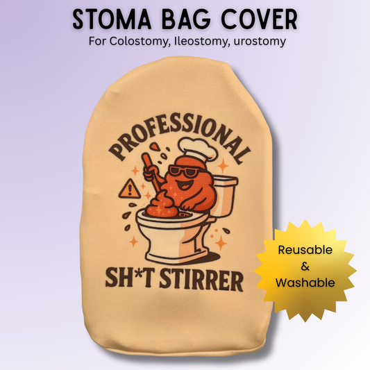 Cheeky Professional Sh*t Stirrer stoma bag cover for most colostomy, ileostomy & urostomy bags.