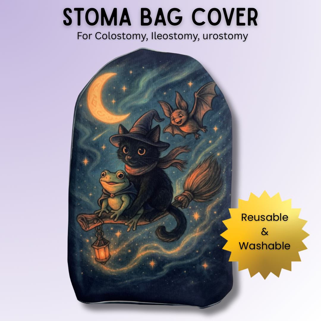 Witch Cat Stoma Bag Cover