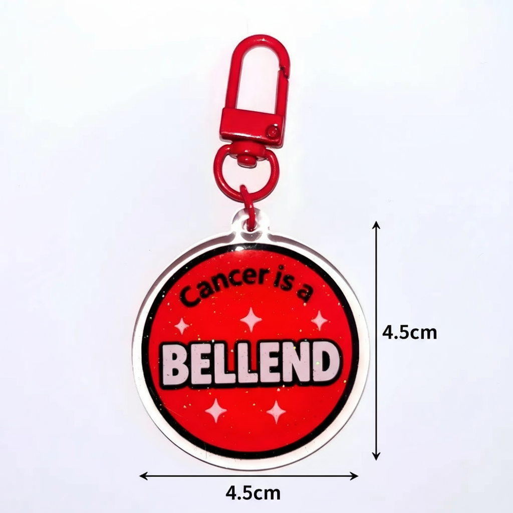 Cancer Is a B*llend Funny Keyring